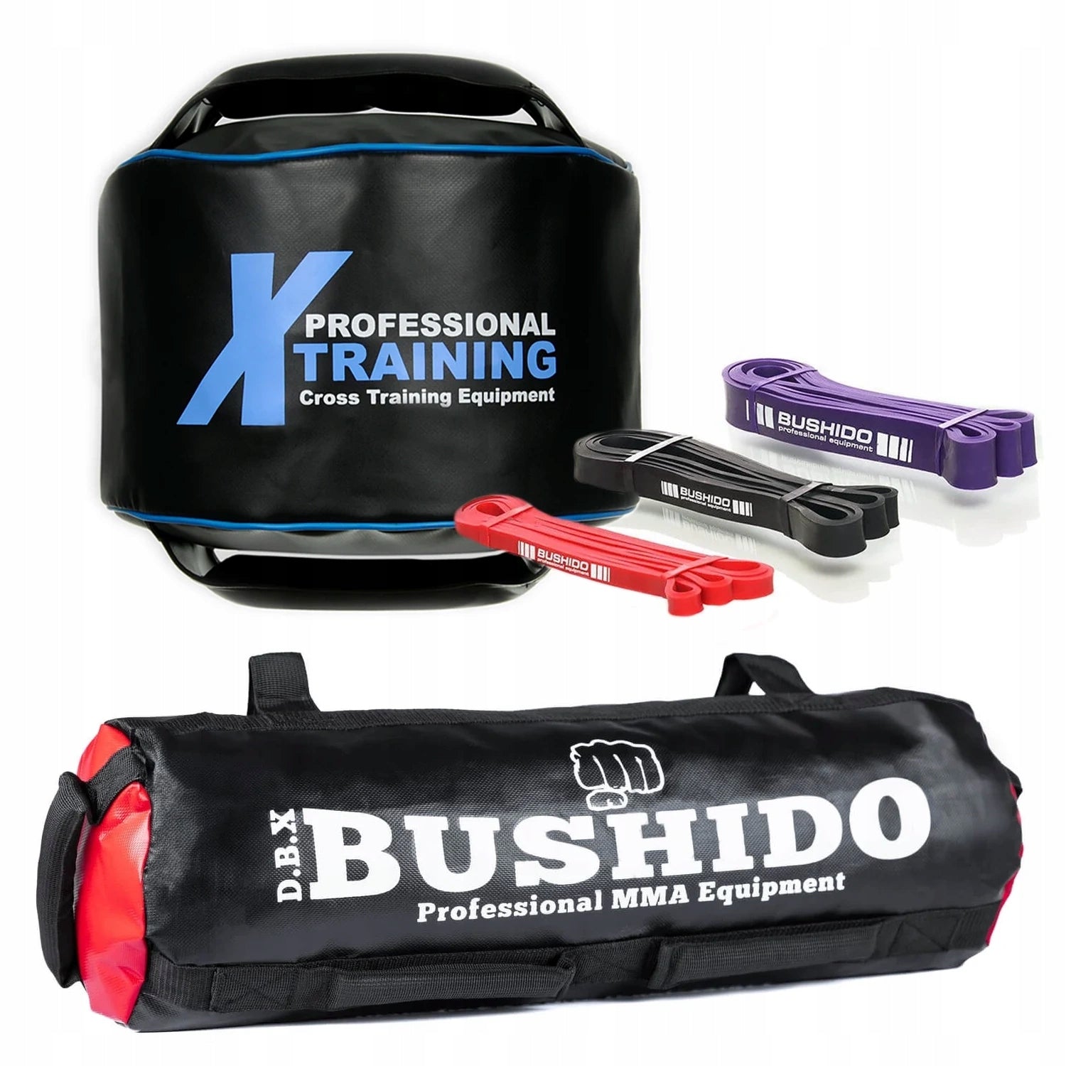 Complete Set for Outdoor Strength Training Xbag Sand Bag Rubber Bushido