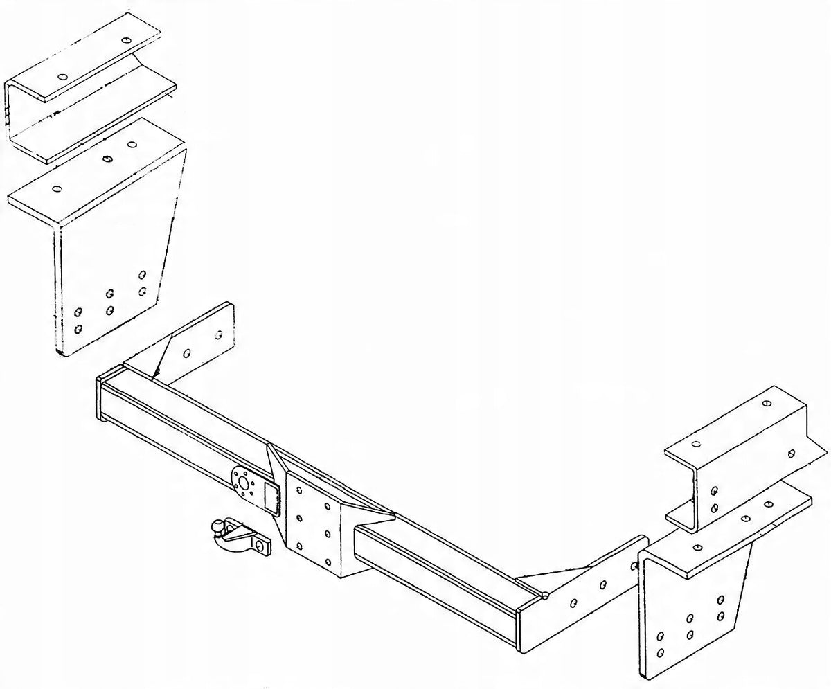 Complete TOWING HOOK + BEAM IVECO DAILY 99-14 III 3 Double Wheels + Container Manufacturer Bizub Hak-Pol