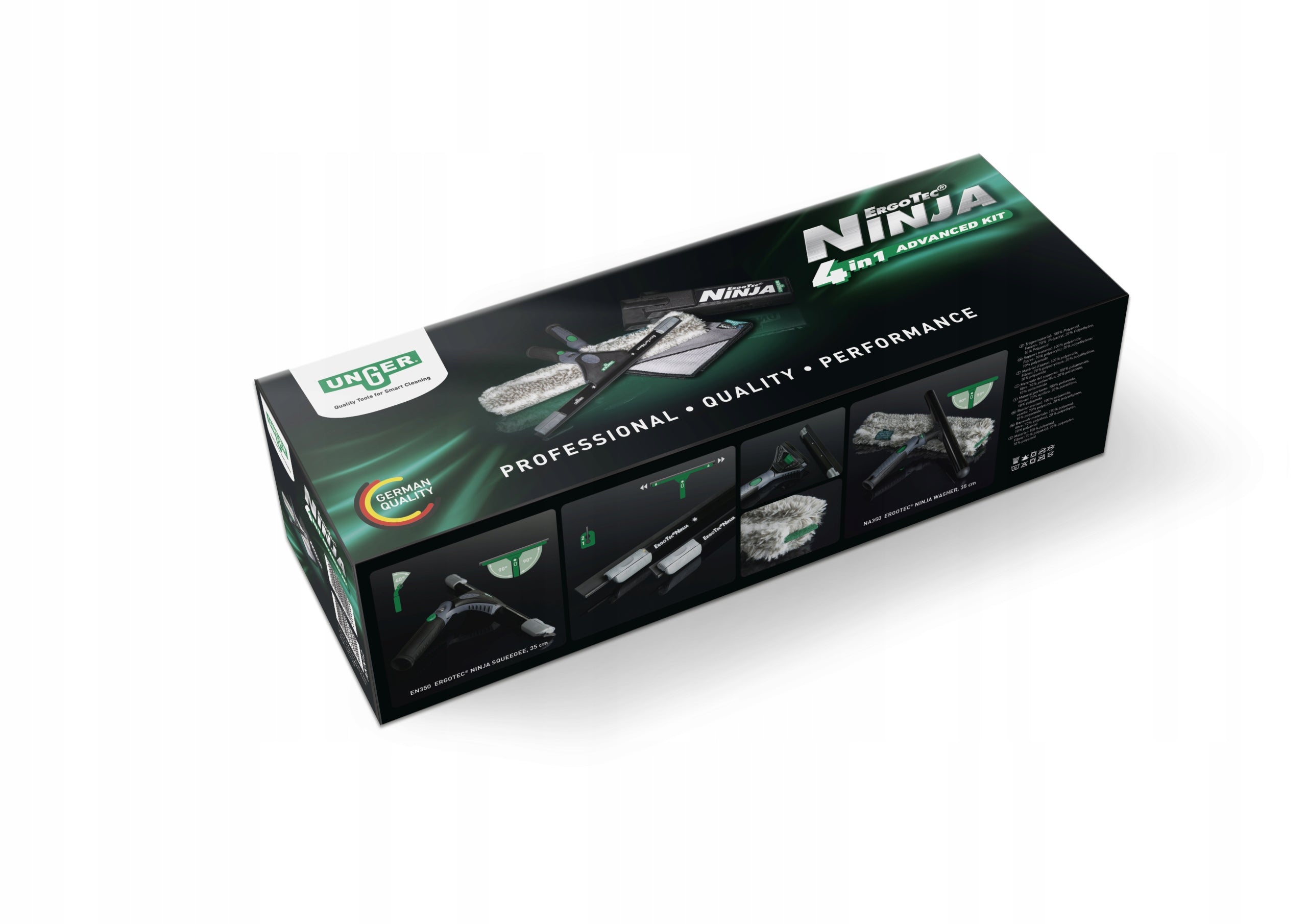 Complete set of UNGER for window cleaning – mop, puller, holster – without streaks! EAN (GTIN) 4017942015227