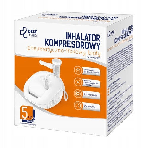 Compressor inhaler, DOZ Med, pneumatic piston, white, 1 pc.