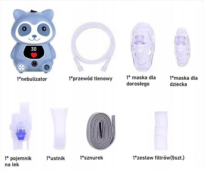 Compressor nebulizer piston inhaler pneumatic quiet for children Medical device yes