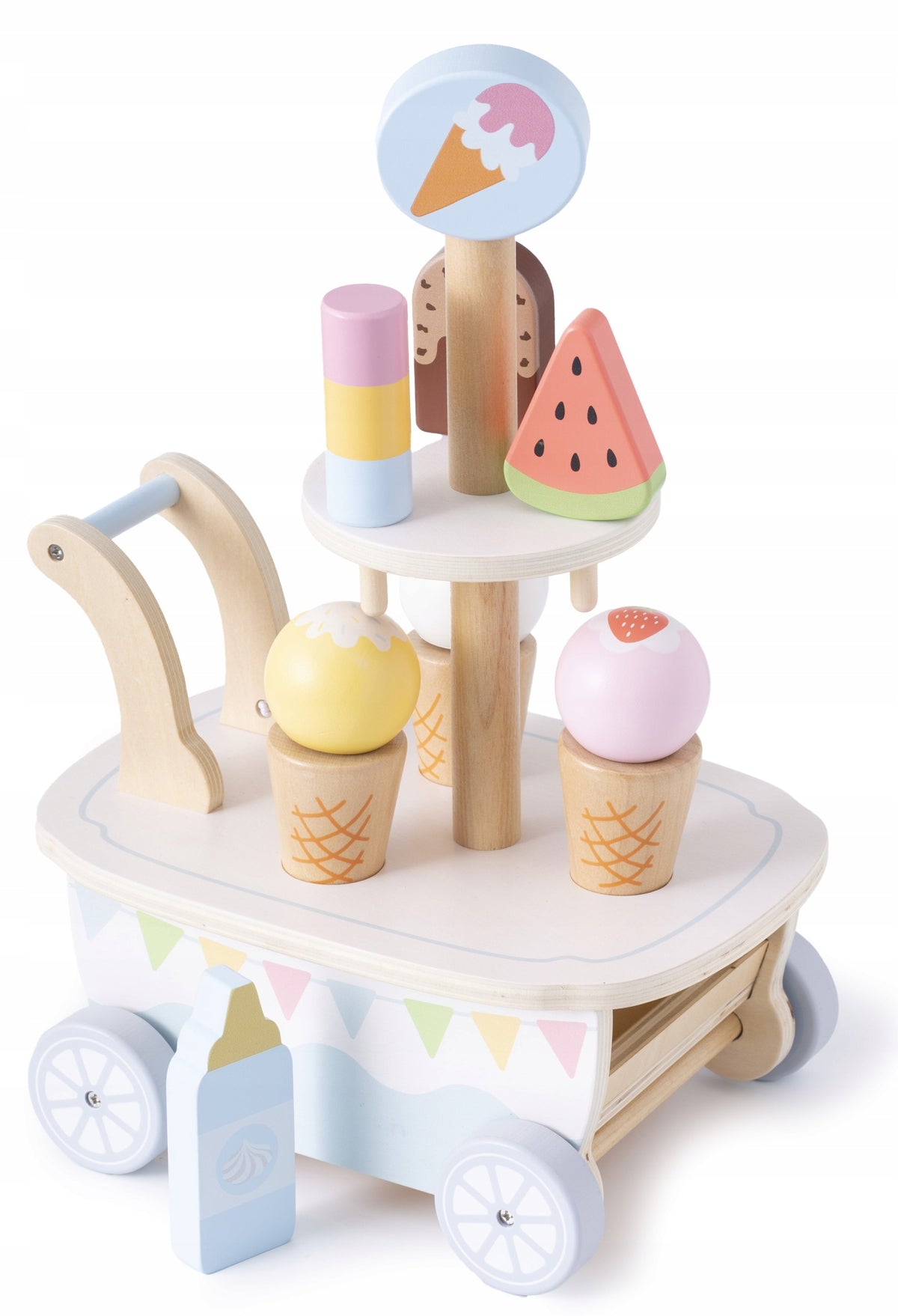 Confectionery Ice Cream Shop Wooden Ice Cream Trolley Set for Kids EAN (GTIN) 5902497555122