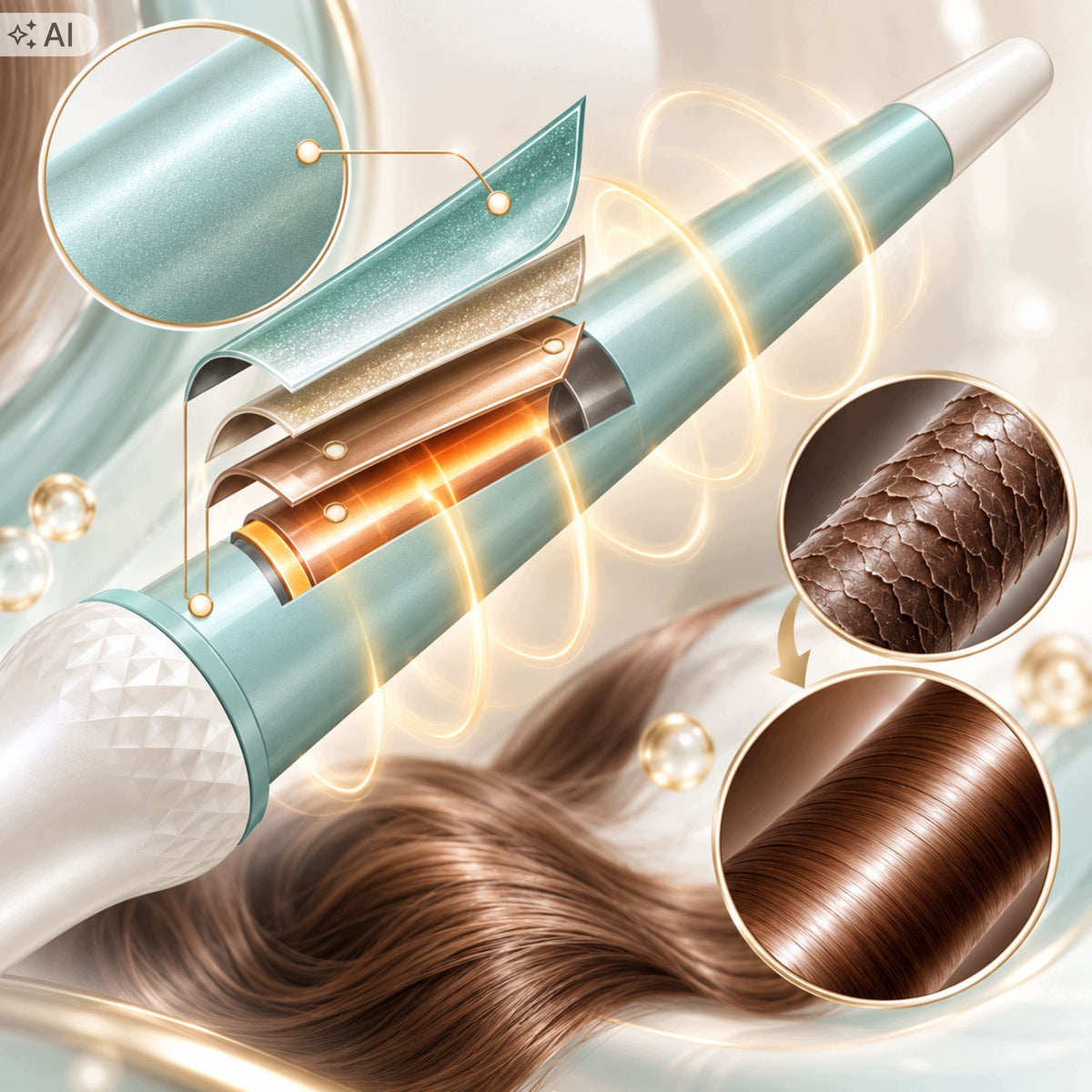 Conical Hair Curler Ceramic Large Curls Waves Hollywood Effect 200°C Manufacturer code lokówka do pięknych loków miękkich fal glamou