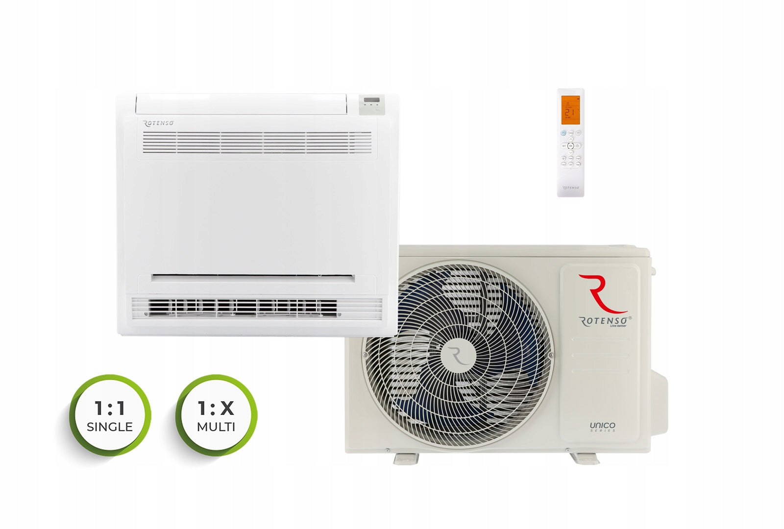 Console air conditioner Rotenso Aneru AN35Xi/AN35Xo 3,5 kW R16 YEAR-ROUND