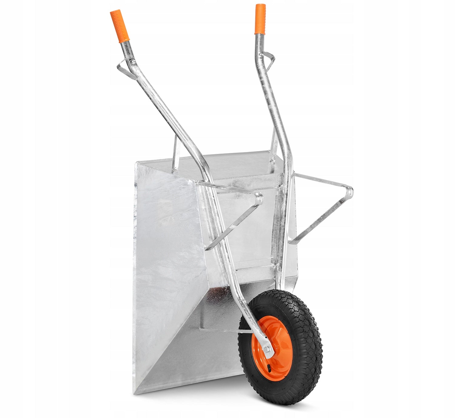 Construction Garden Wheelbarrow Welded Steel GALVANIZED HIGHER 120L 210kg Wheels number 1