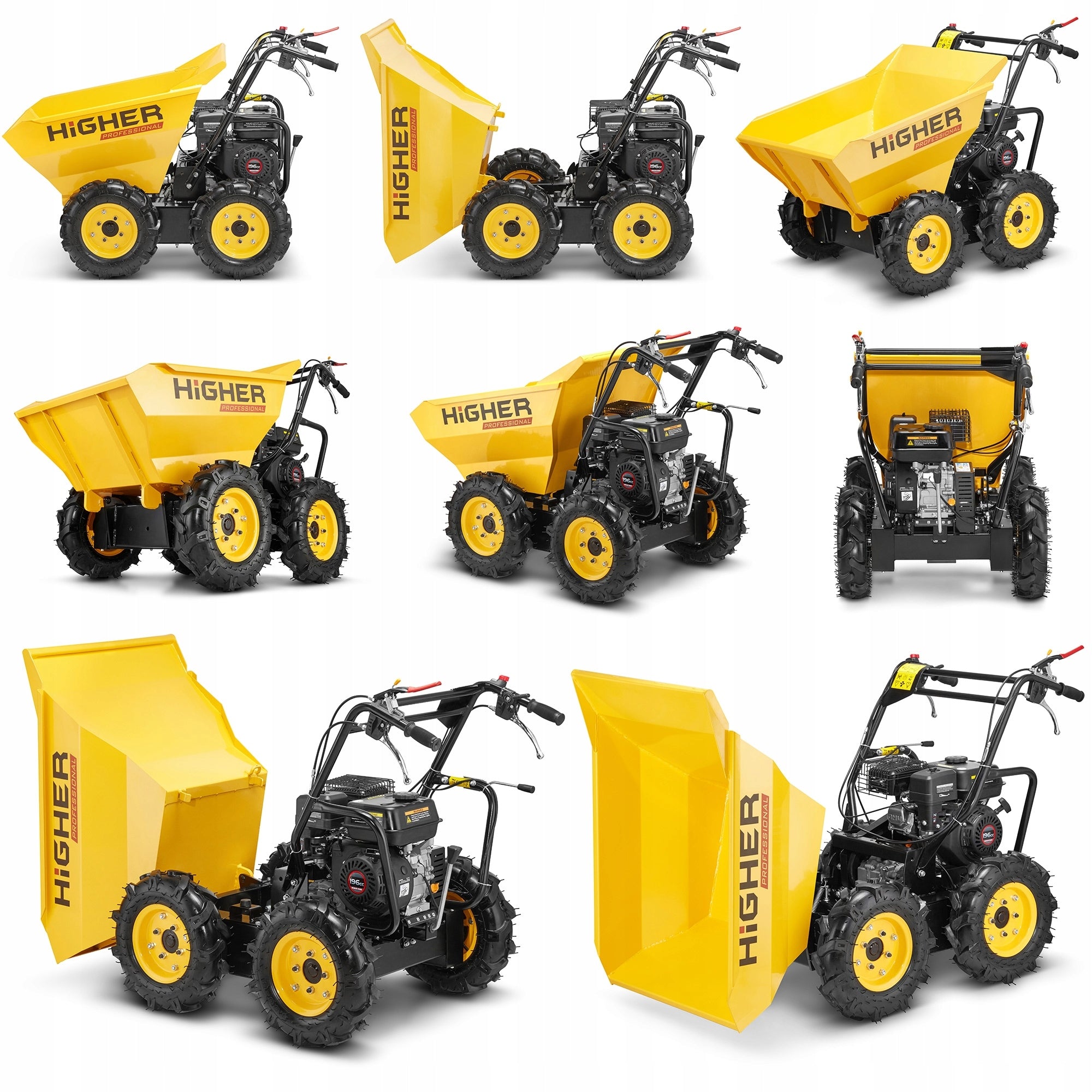 Construction dump truck 4x4 wheelbarrow HIGHER Diesel wheelbarrow Packaging status original