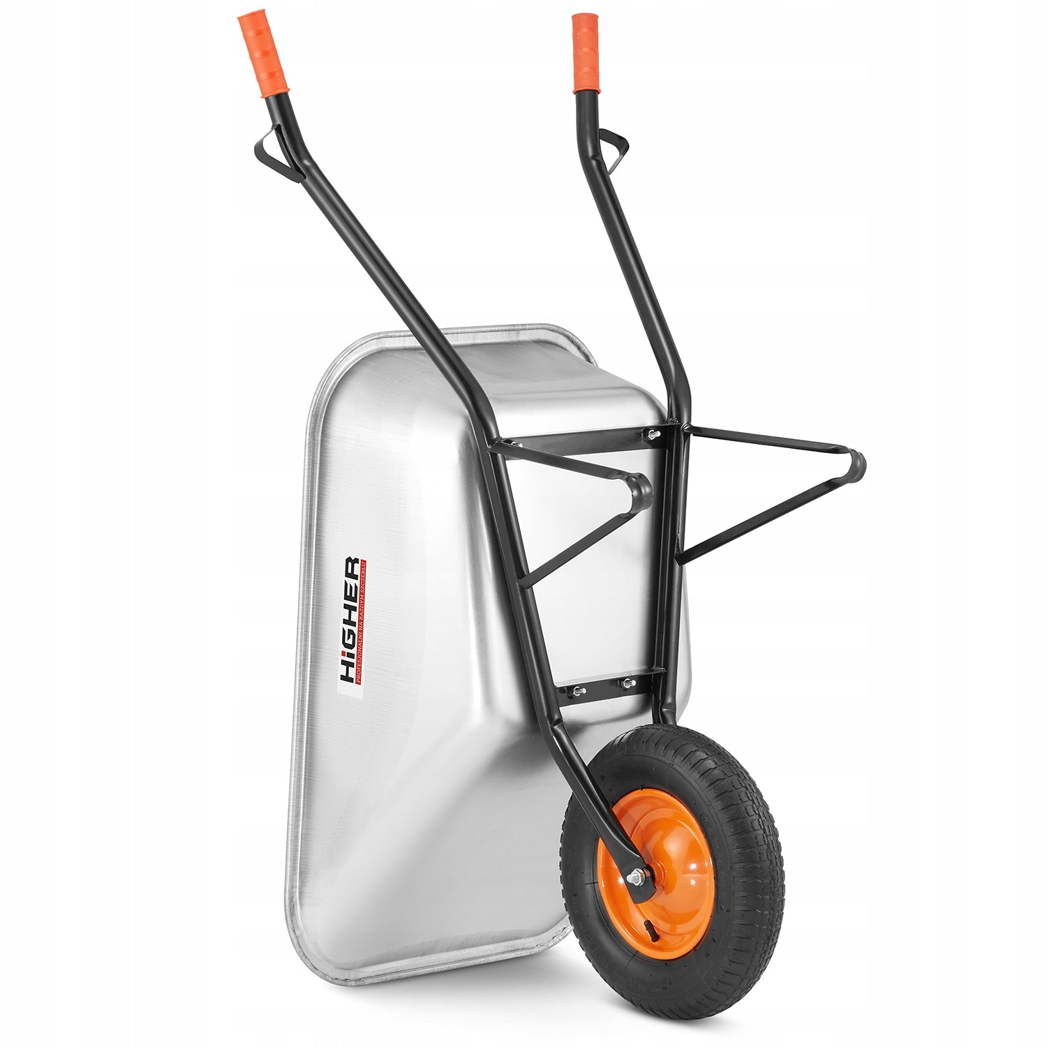 Construction garden wheelbarrow galvanized steel HIGHER 130L strong DURABLE Kind wheelbarrow