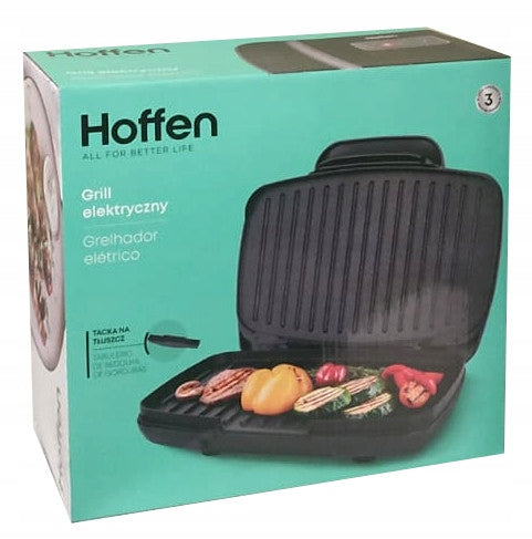 Contact electric grill Hoffen 1100 W - double-sided food toasting