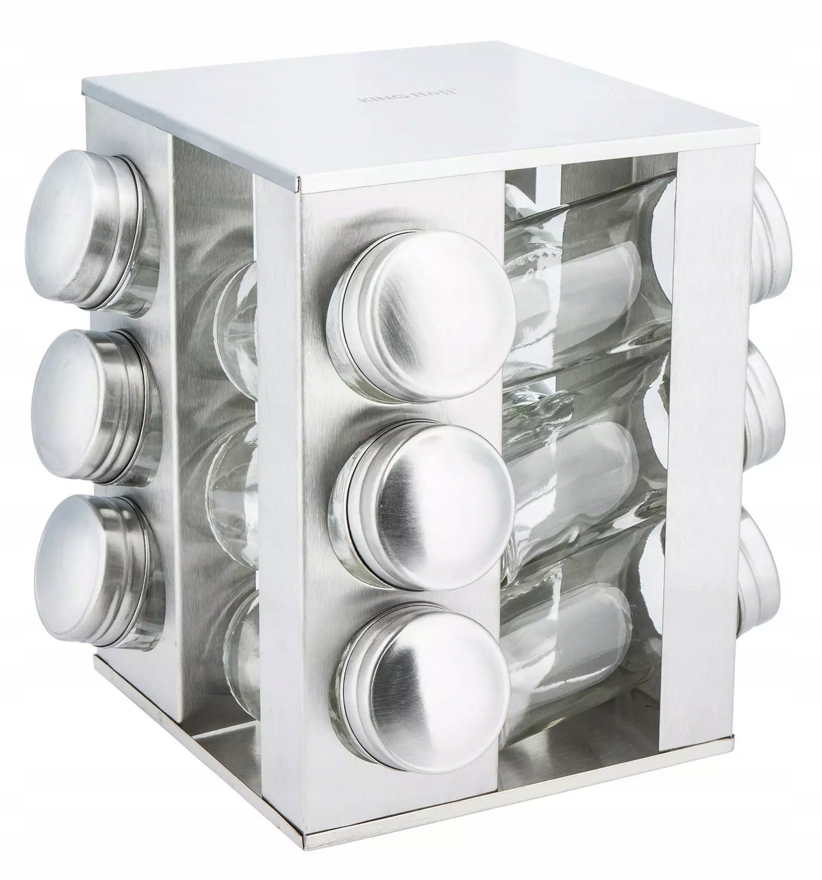 Container, spice jar, steel -glass, set of 13 elements Kinghoff