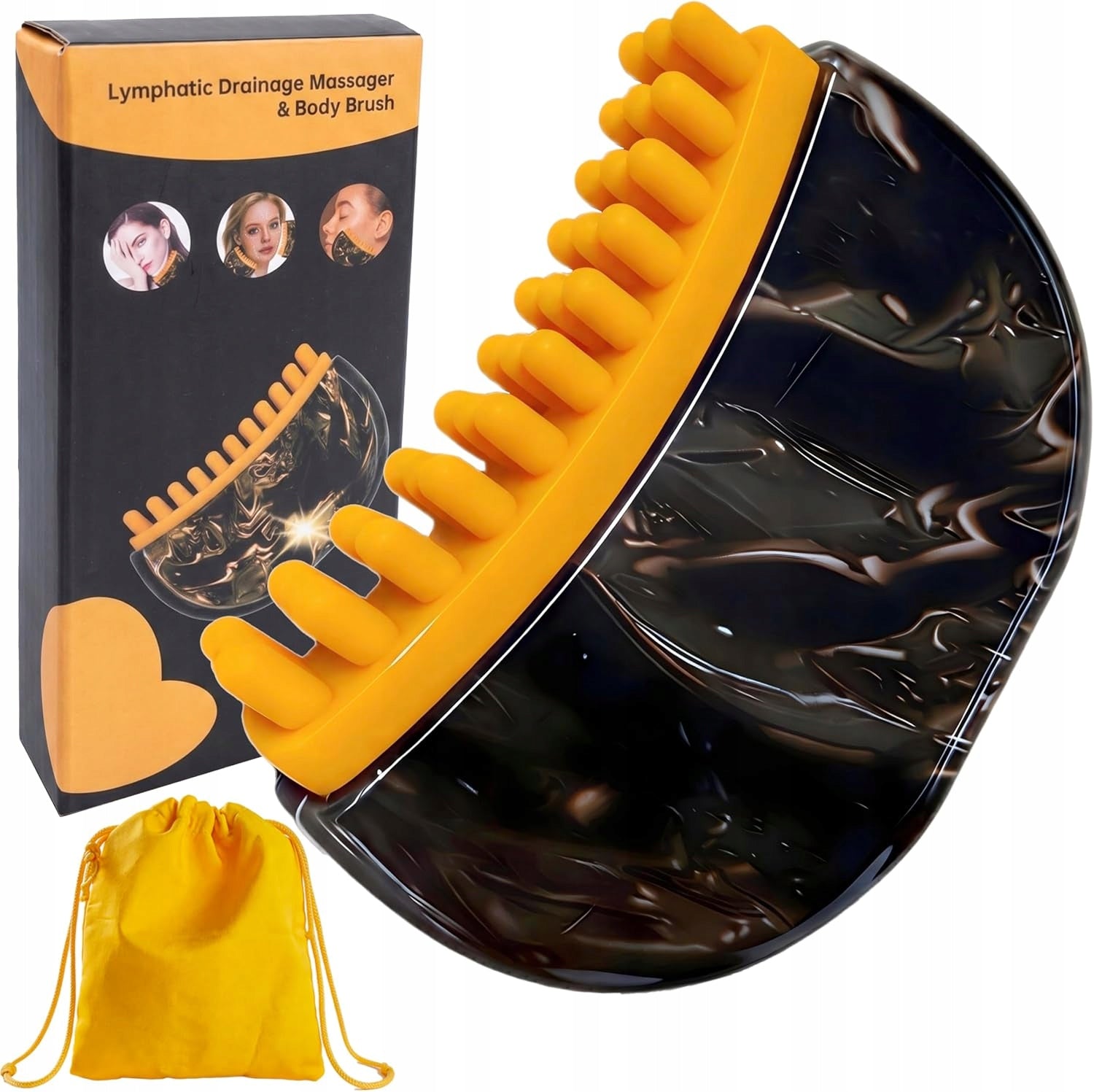 Contour Face Brush Lymphatic Drainage Brush Gua Sha Facial Tools