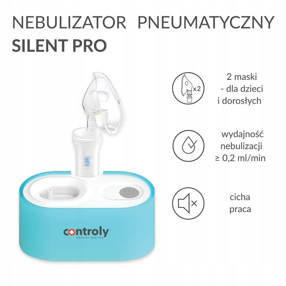 Controly Silent Pro pneumatic nebuliser inhaler Medical device no