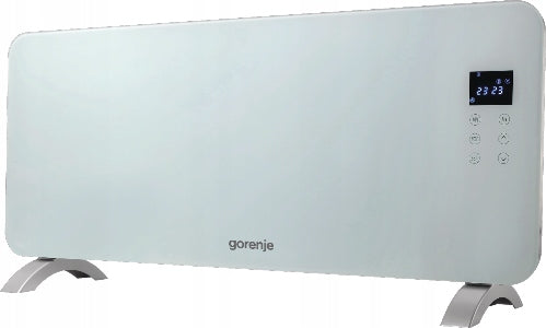 Convector heater GORENJE 2000W Timer White GLASS PILOT display Brand Gorenje