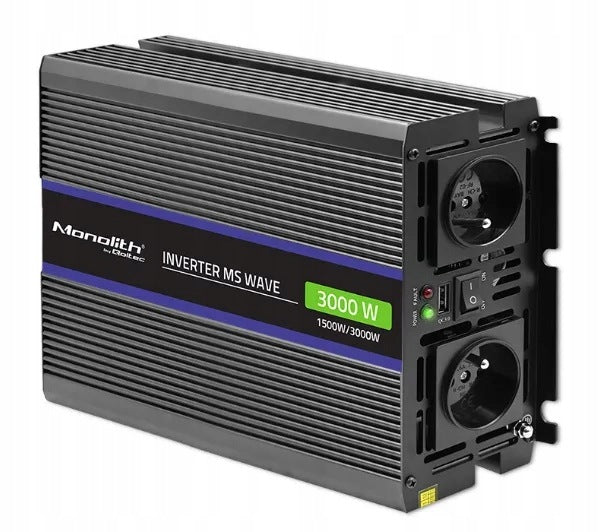 Converter Qoltec Monolith 12/230V 1500/3000W Black Packaging status original