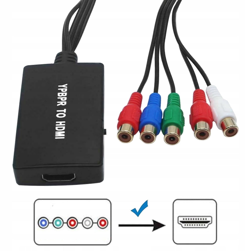 Converter from YPbPr to HDMI Image Adapter component L/P L/R Audio 5x chinch Manufacturer code 3F3-02-873