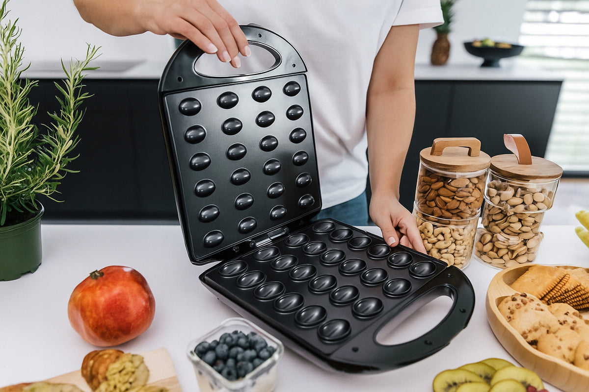 Cookie Peanut Toaster Nonstick Form Coating 24 PCS 1600W Packaging status original