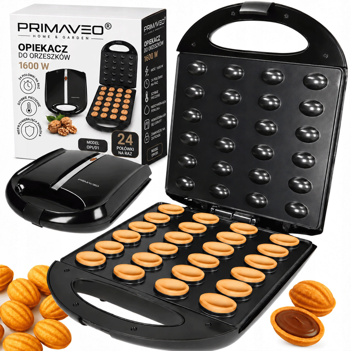 Cookie Peanut Toaster Nonstick Form Coating 24 PCS 1600W
