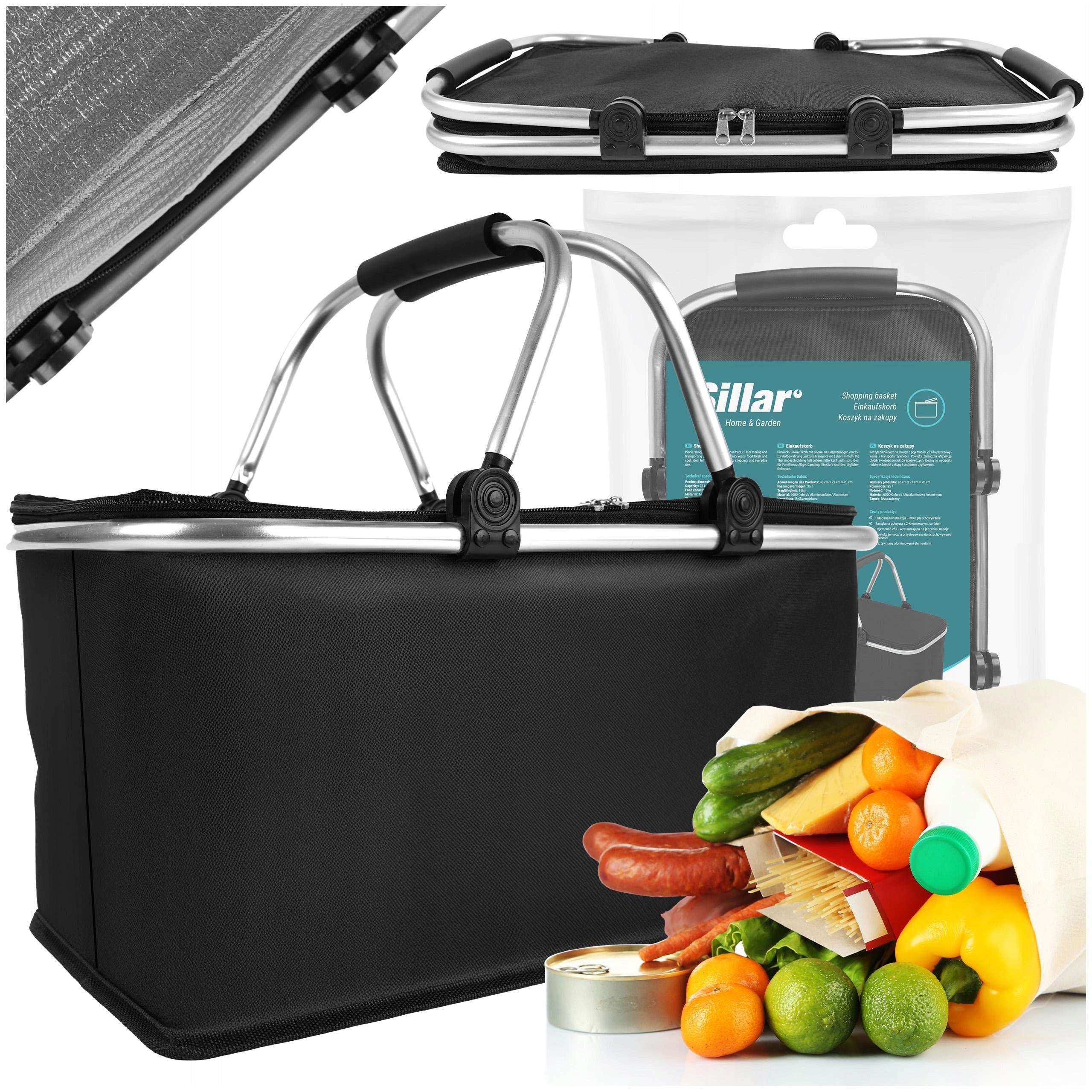 Cooling bag 25 L thermal large tourist picnic for shopping