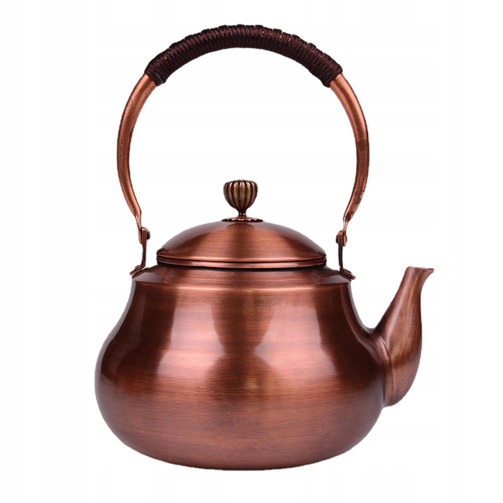 Copper Water Cooking Kettle with Insulated Handle Tea Pot
