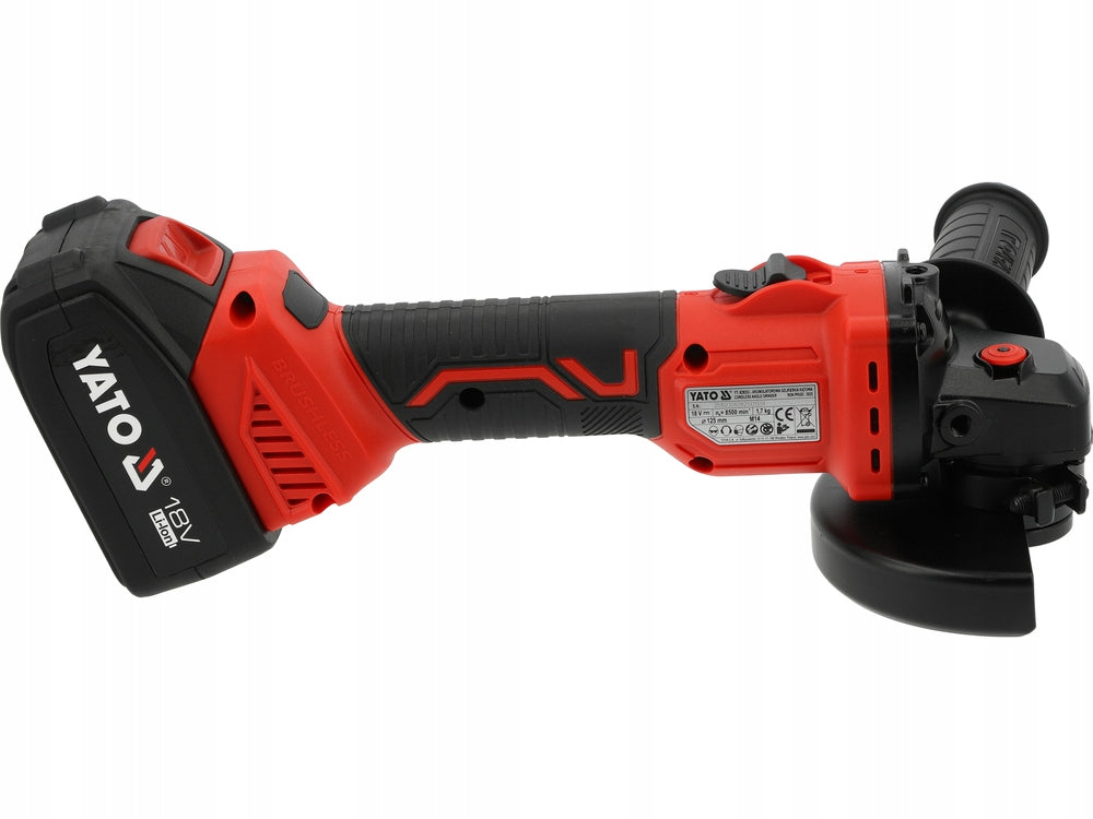 Cordless Angle Grinder two aku 2x 4Ah BRUSHLESS YATO YT-828252 Brand Yato