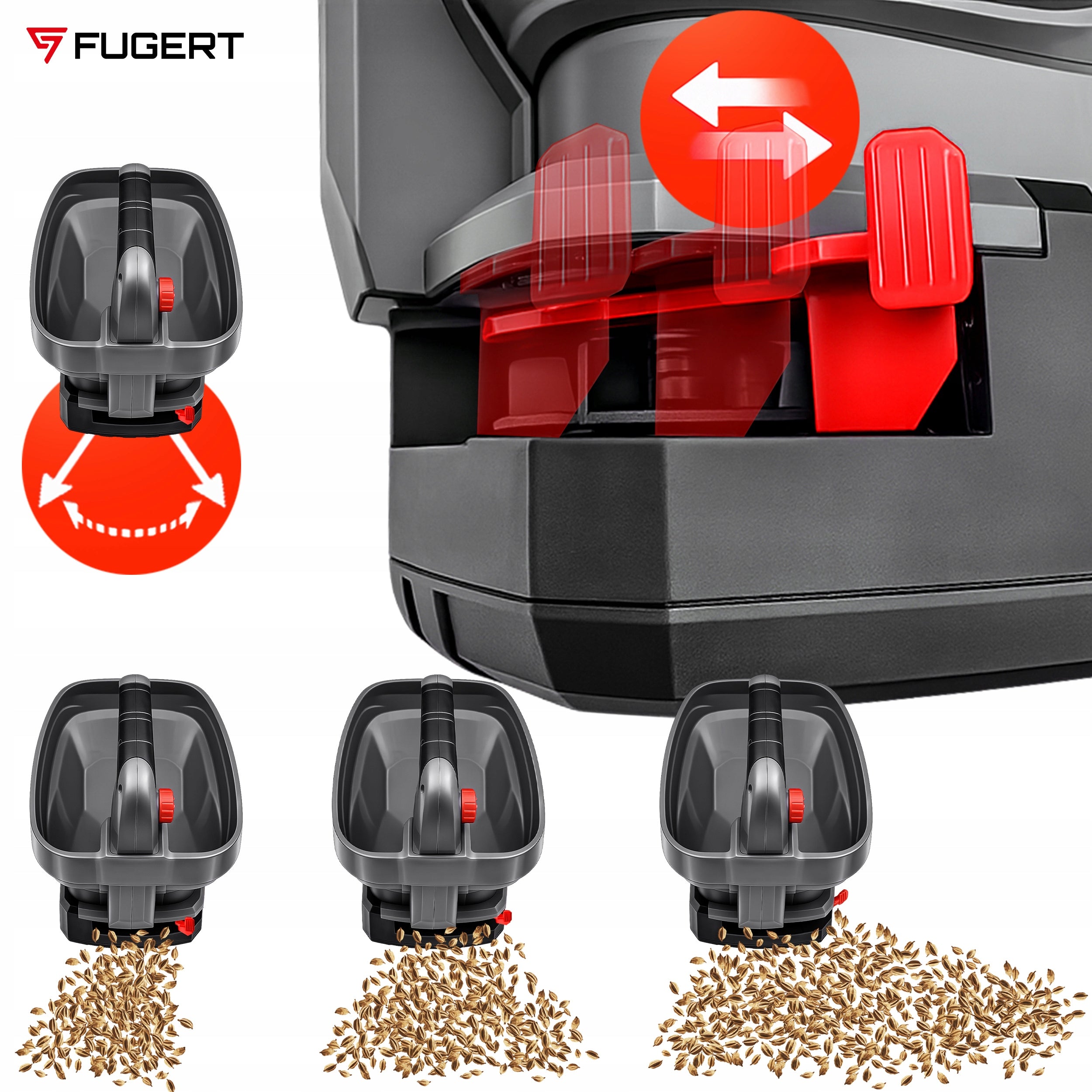 Cordless Automatic Grass FERTILIZER SEED SPREADER 3,3L Capacity 3.3 l