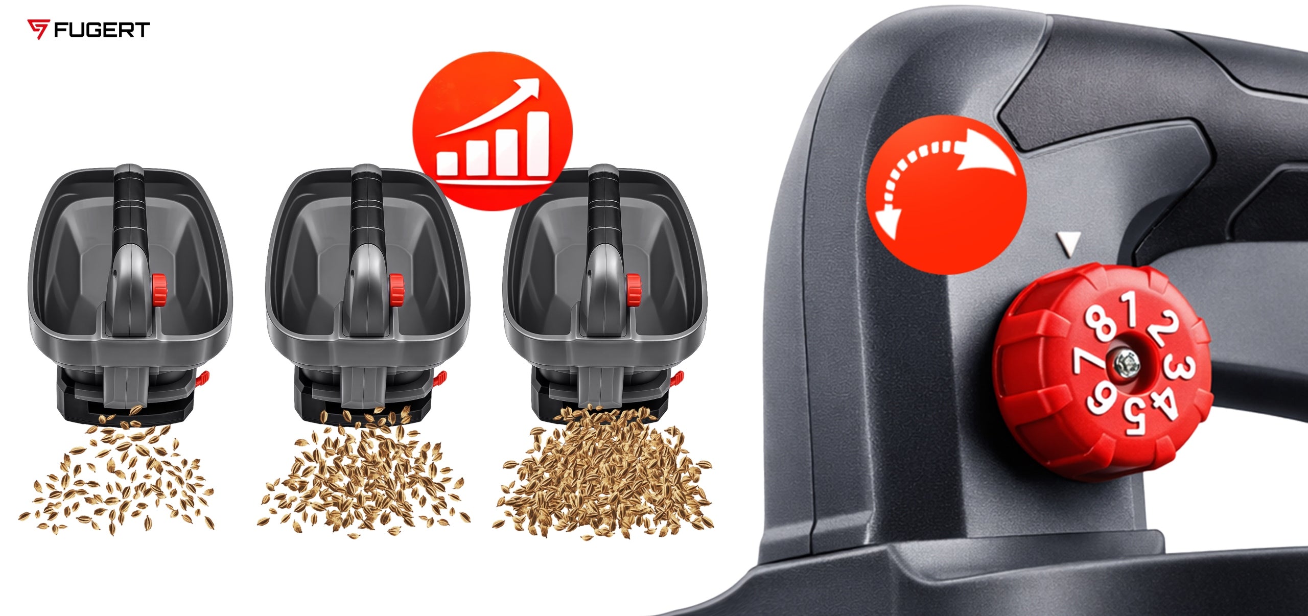 Cordless Automatic Grass FERTILIZER SEED SPREADER 3,3L Power supply rechargeable battery
