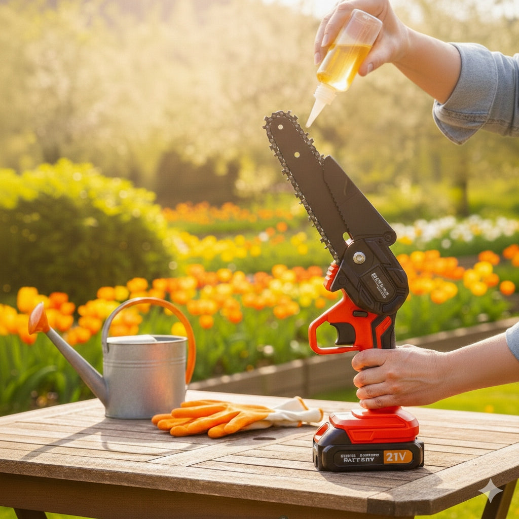 Cordless Chainsaw 6 Inch 21V Mini Wood Saw Strong Batteries included yes