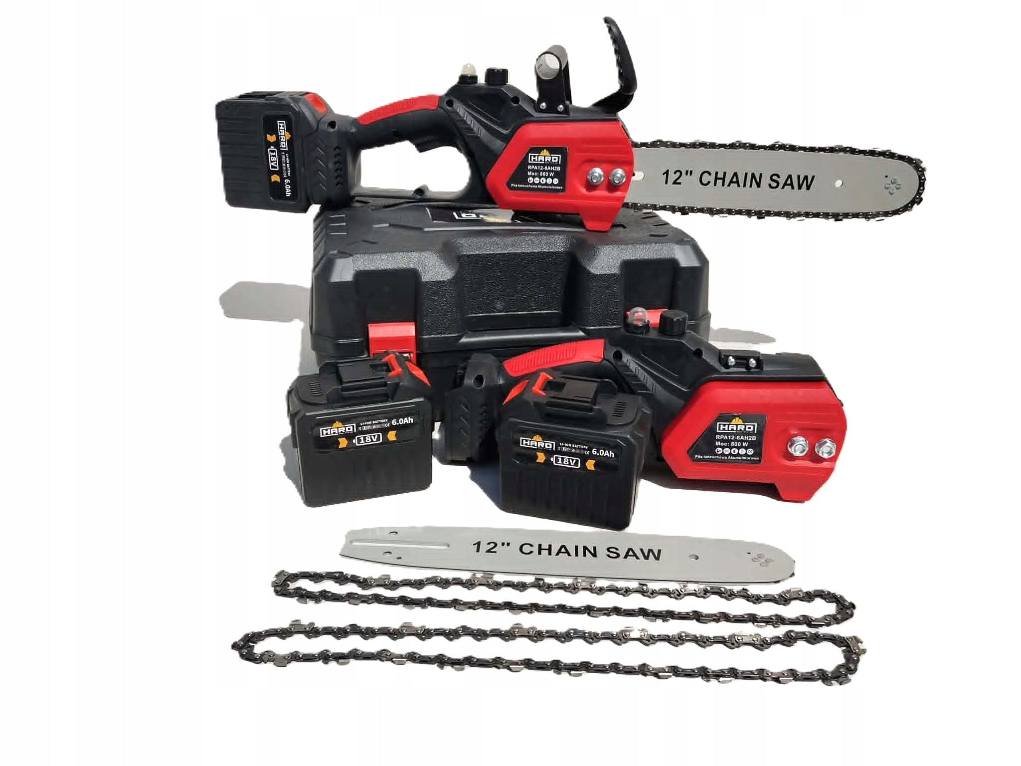 Cordless Chainsaw 800W 2Battery 6AH