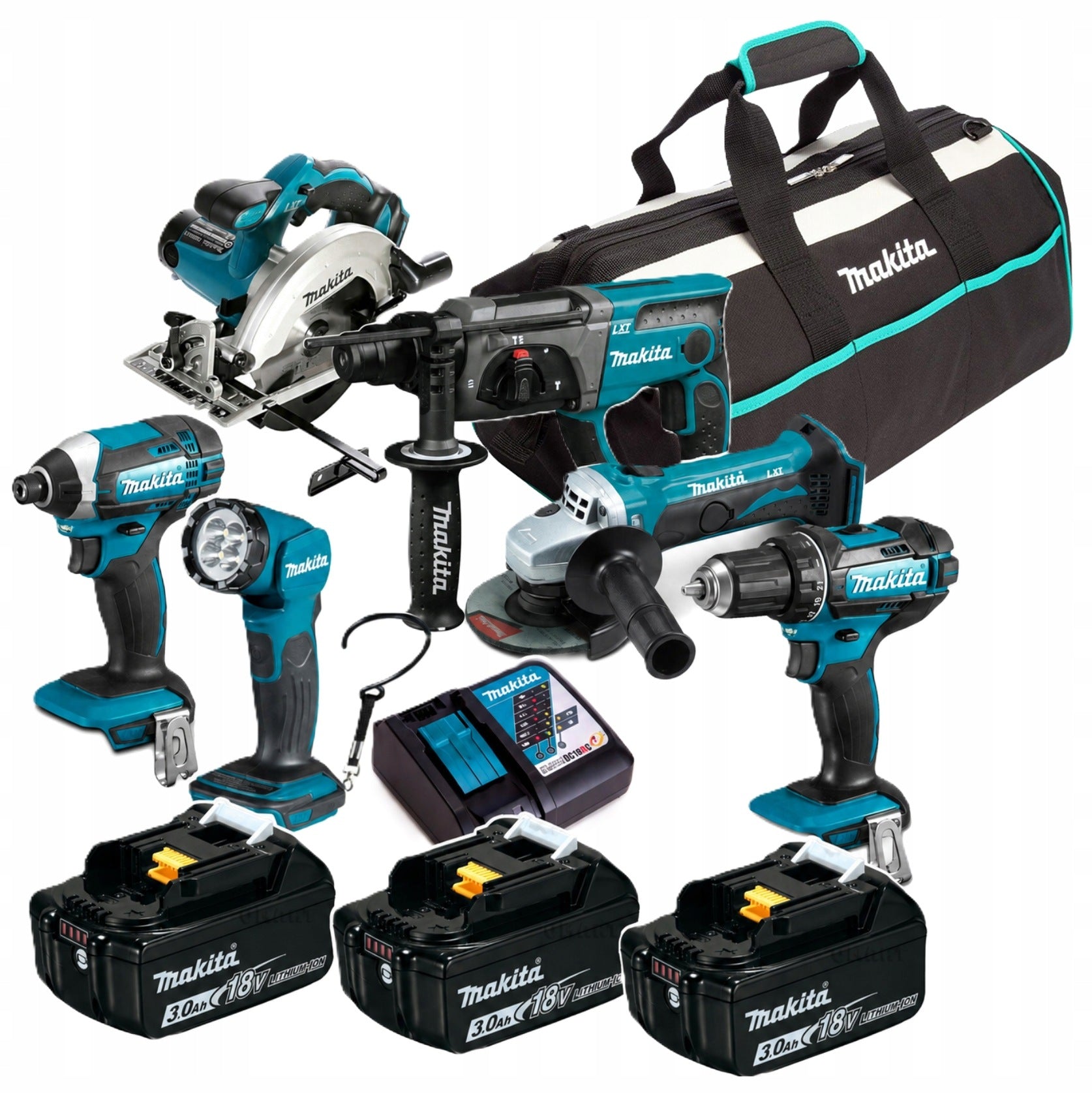 Cordless Combo Kit Makita DLX6068PF 18V 3X3AH lxt