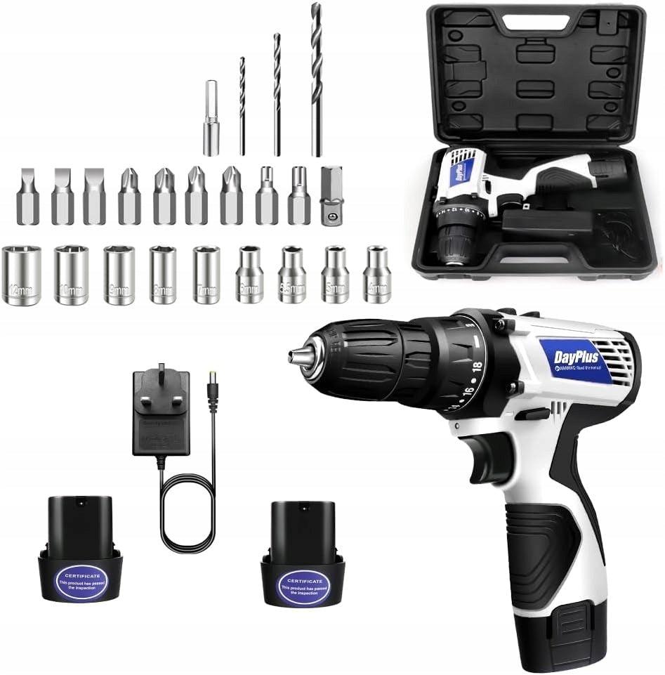 Cordless Drill/Driver, 16.8V Cordless Drill Set with 2×1.5Ah batteries