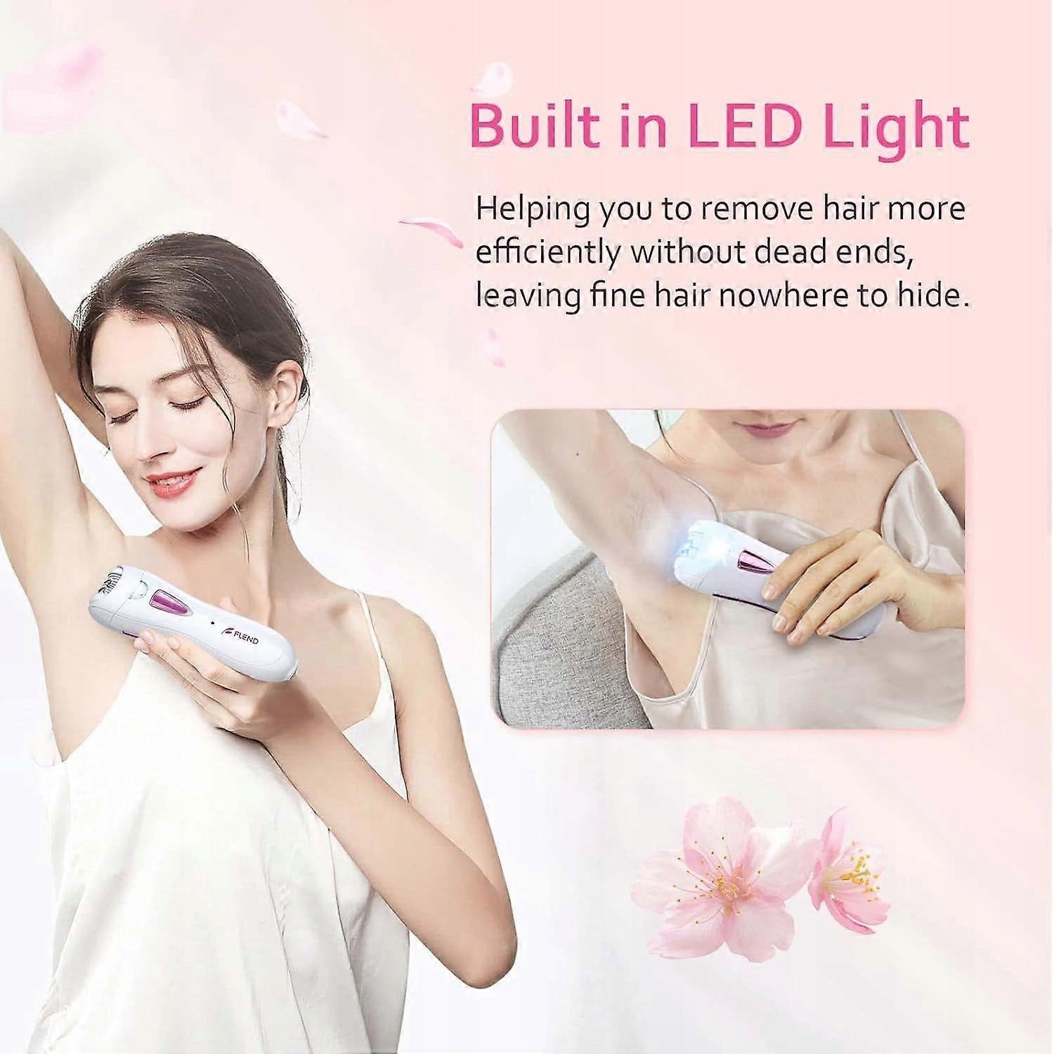 Cordless Facial Epilator for Women Electric Face & Body Hair Removal Ep Model 6250482