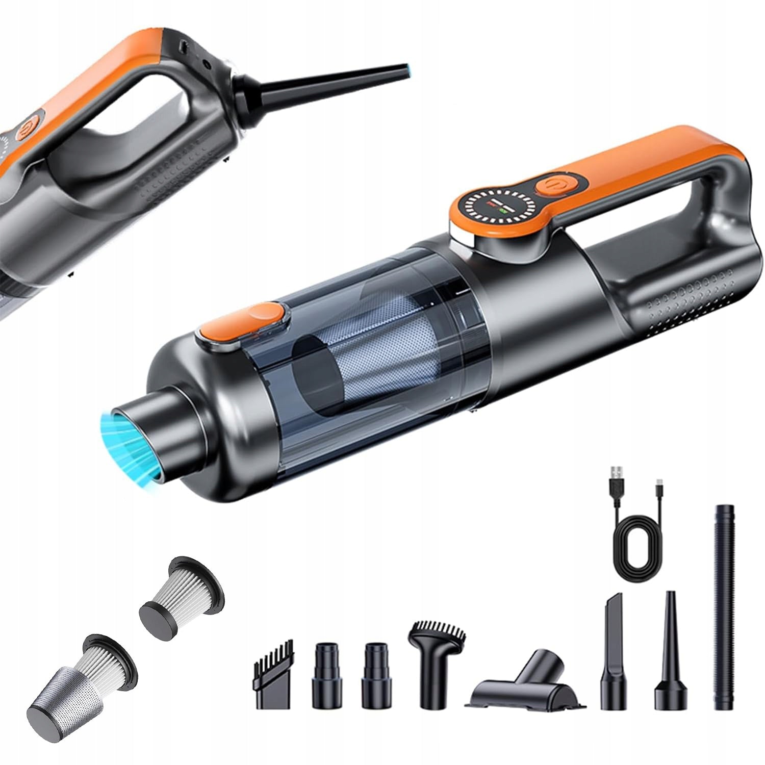 Cordless Handheld Car Vacuum Cleaner, Cordless, with Lighting