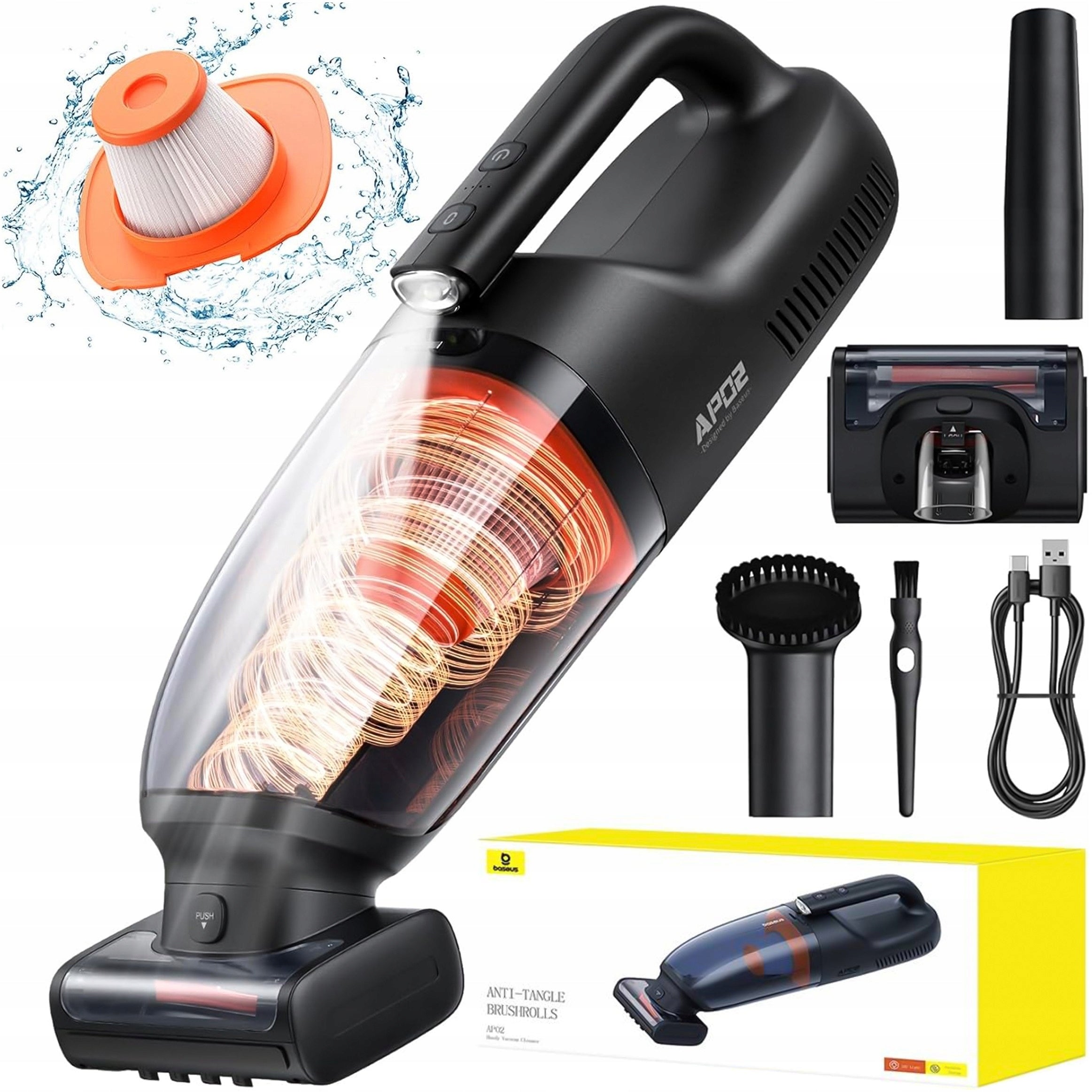 Cordless Handheld Vacuum Cleaner Small Bagless Baseus 6000Pa 160W 10000mah