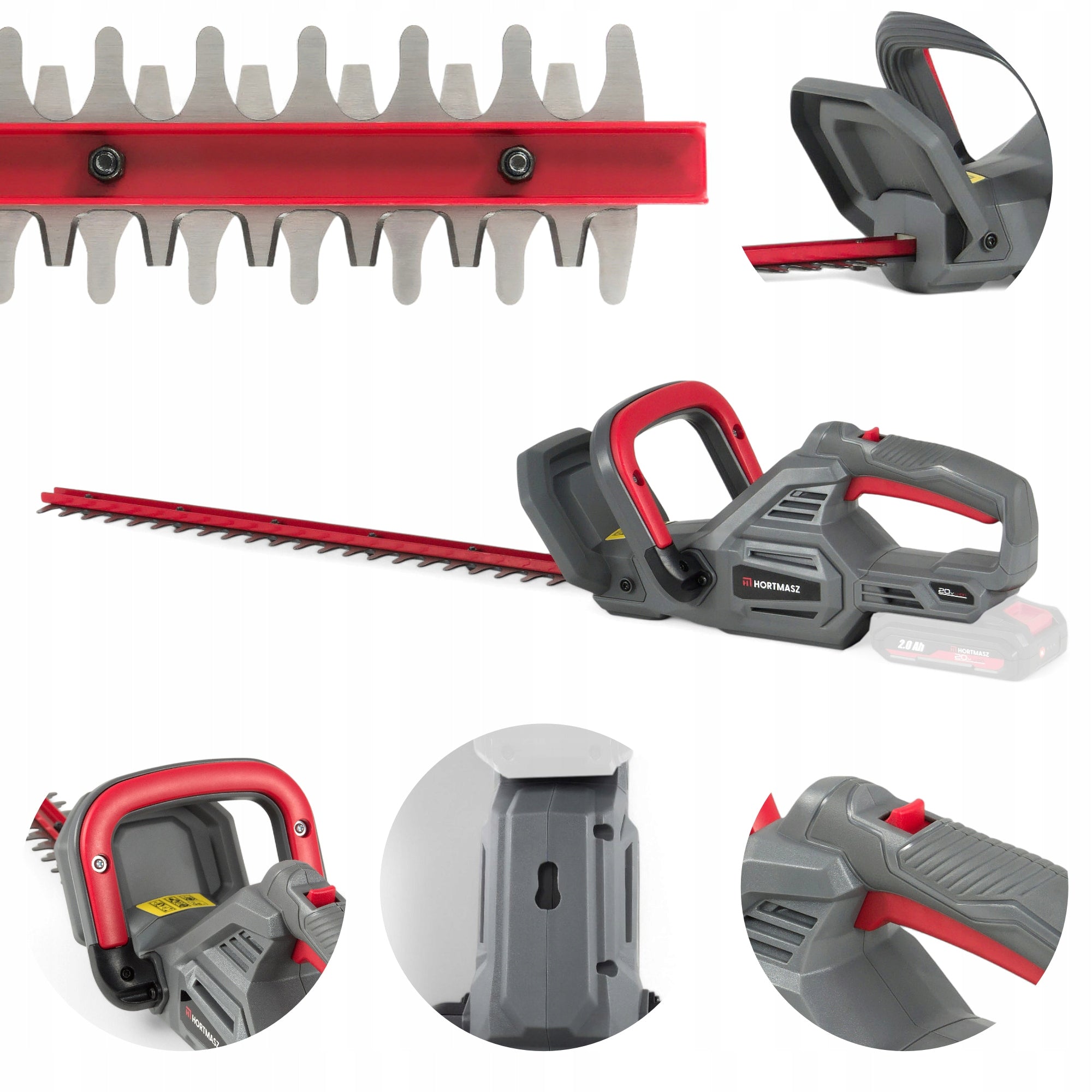 Cordless Hedge Trimmer, Electric 20V, 50cm