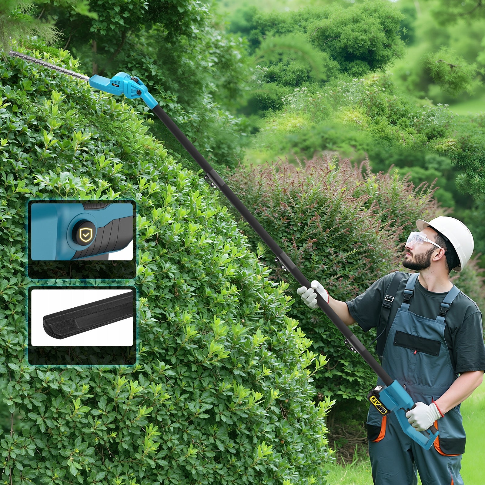 Cordless Hedge Trimmer Electric Shears ON BOOM 4.0 Ah Battery Set Packaging status original