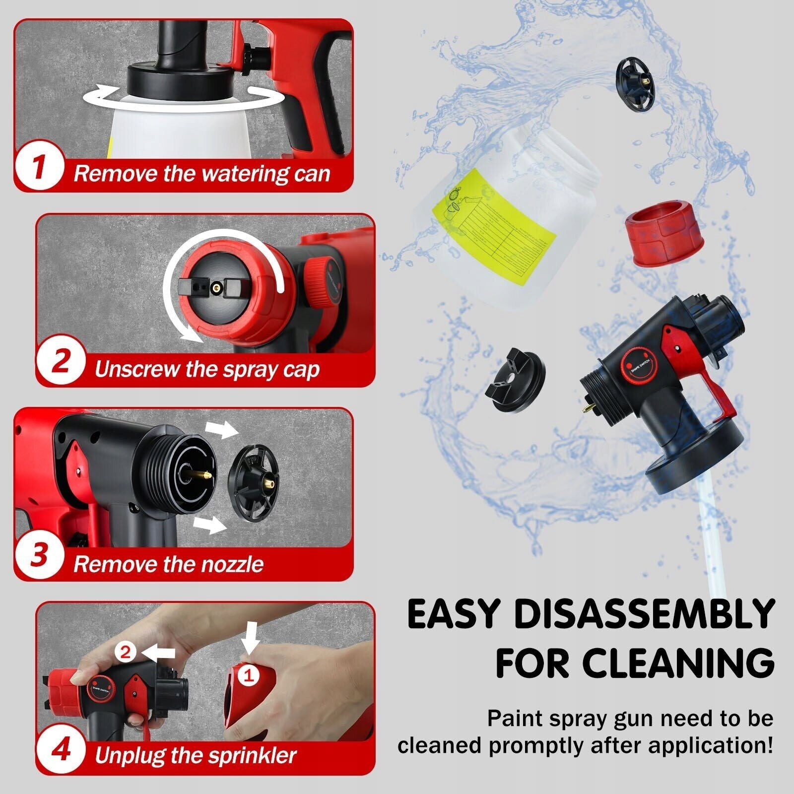 Cordless High Pressure Spray Gun Airless Paint Sprayer For Milwaukee 18V Brand no brand