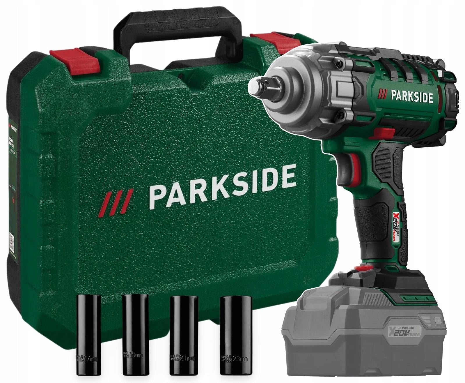 Cordless Impact Wrench PARKSIDE PASSK 20-Li 20V 400Nm +Case Caps