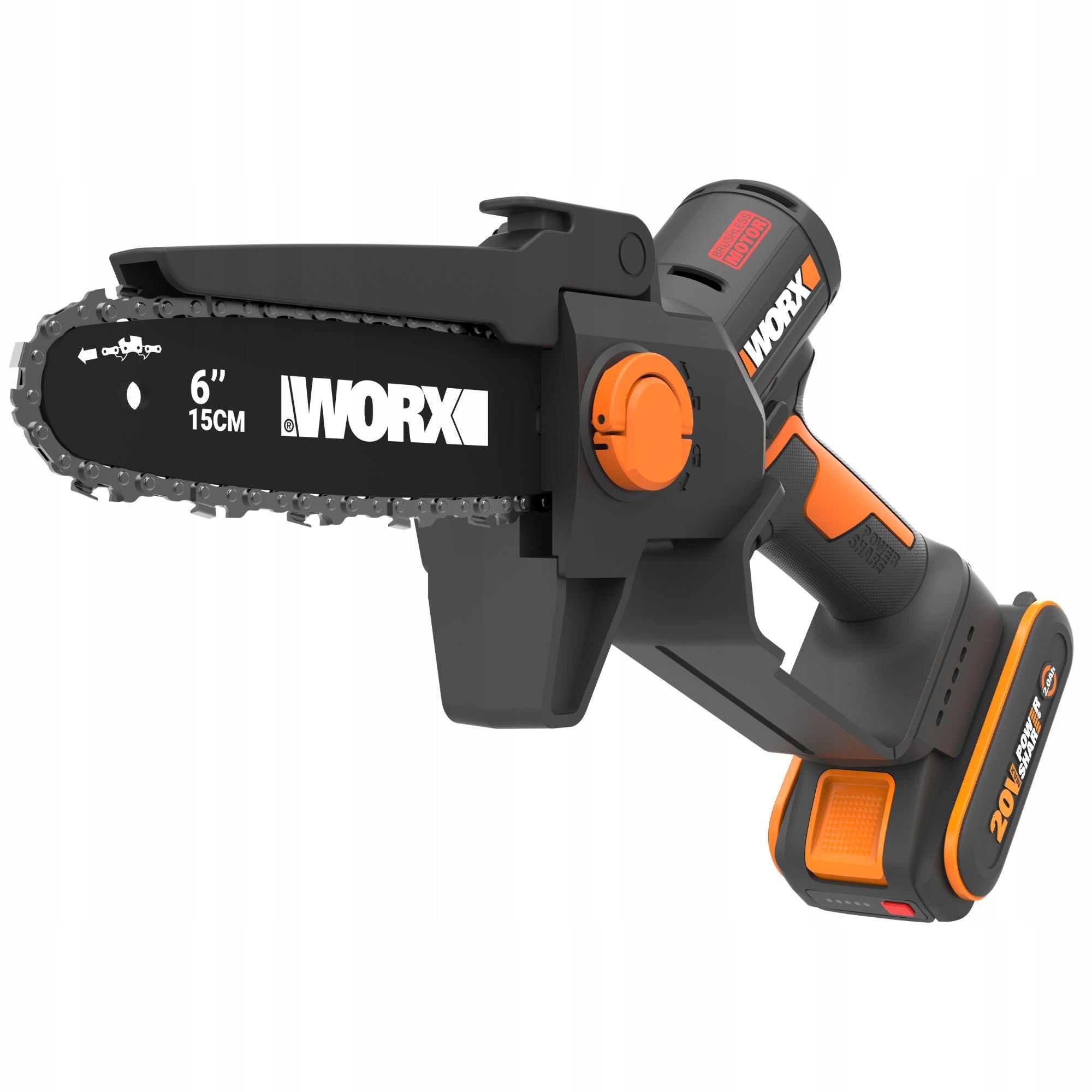 Cordless Mini Saw WORX WG327E 2Ah Small Handy For Garden Branches Manufacturer code WG327E