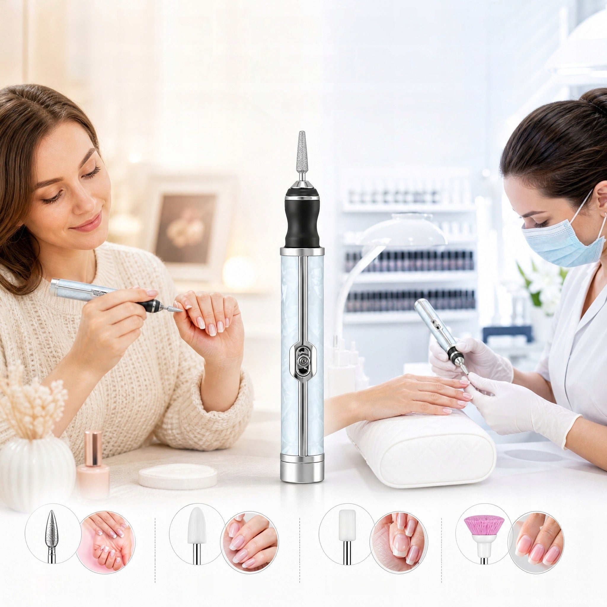 Cordless Nail Milling Machine Set of 5 Multicolor Cutters Brand no brand