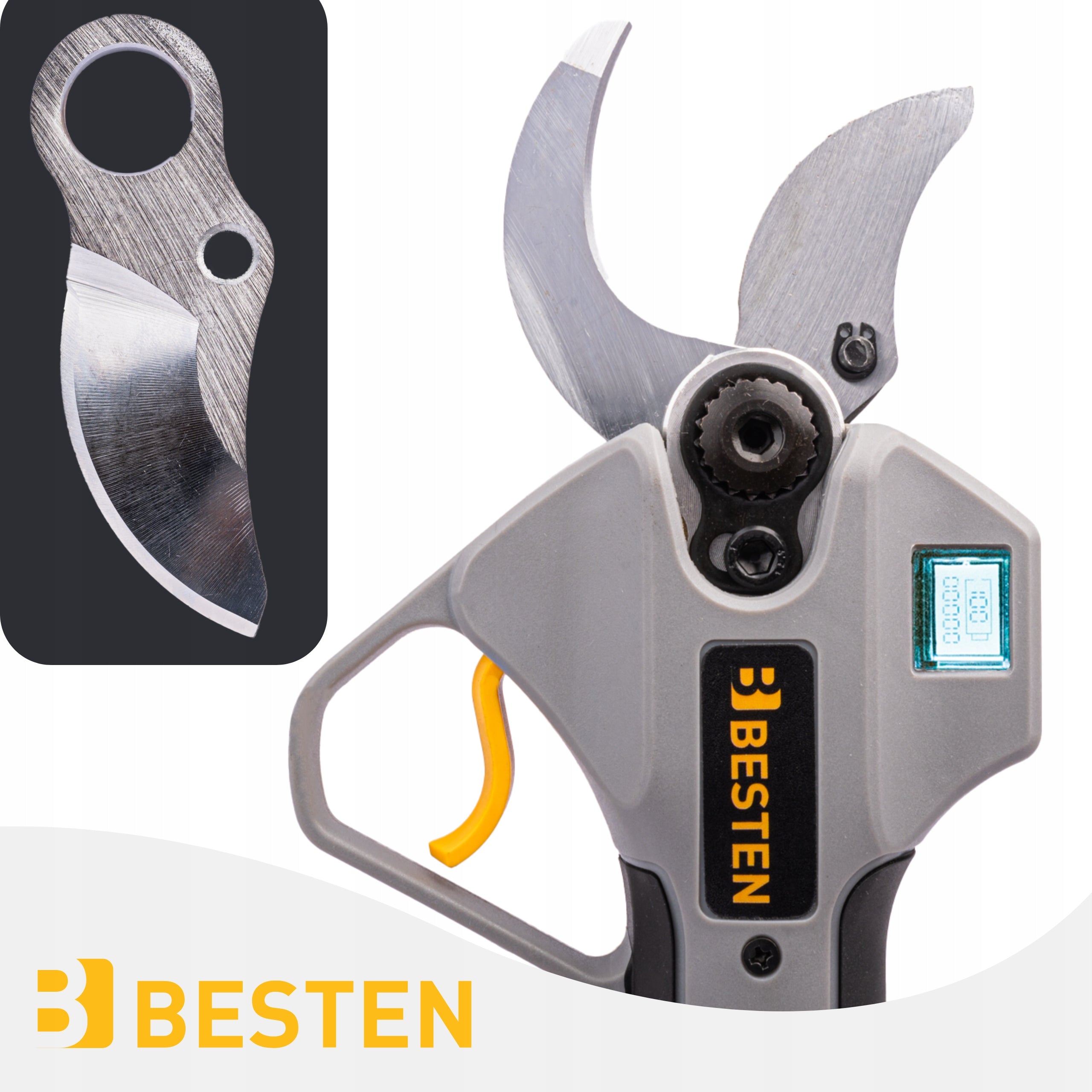 Cordless Pruner Electric Branch Shears 50 mm 2x 2,0 Ah BESTEN Power supply battery operated