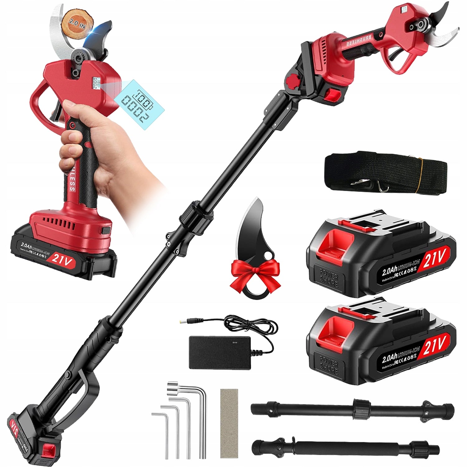 Cordless Saw Pruner Branch Saw on BOOM Pole,Scalable