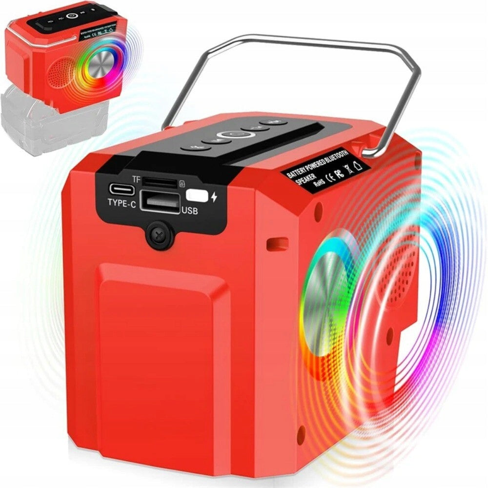 Cordless Speaker Loudspeaker Bluetooth Stereo For Milwaukee 18V Battery