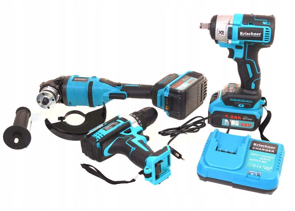Cordless Tool Kit Drill Angle Grinder Impact Wrench Packaging status original