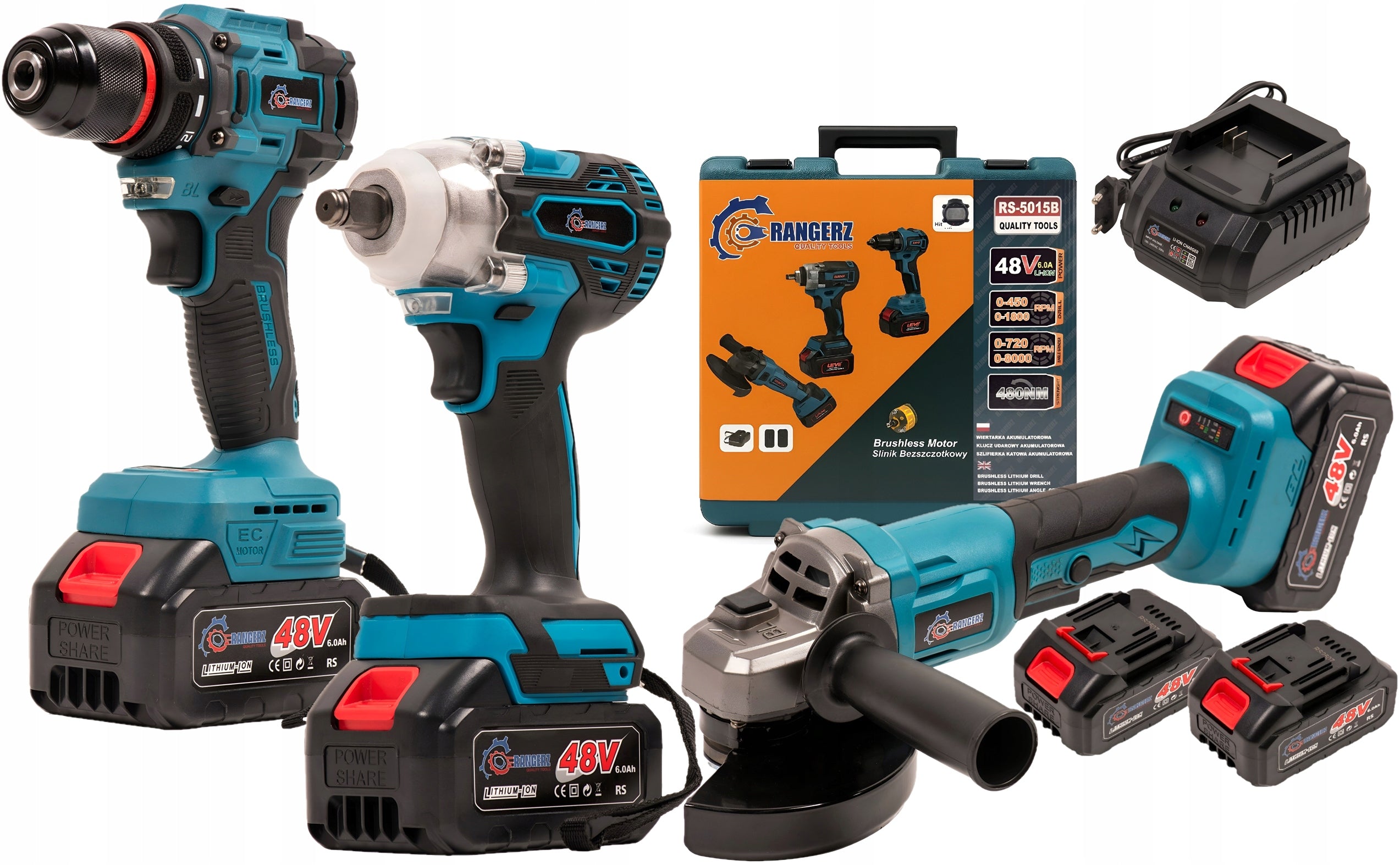 Cordless Tool Set 3in1 Grinder Screwdriver Impact Wrench 21V Packaging status original