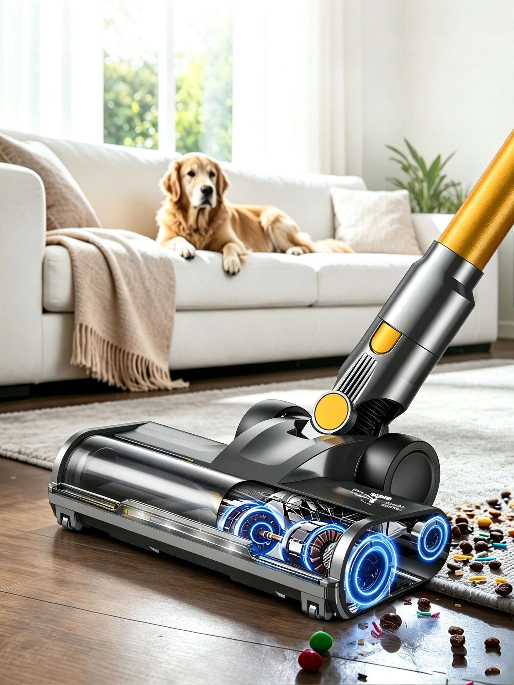 Cordless Upright Handheld Vacuum Cleaner 600w 55KPA For Home 1.8L Brand Feward