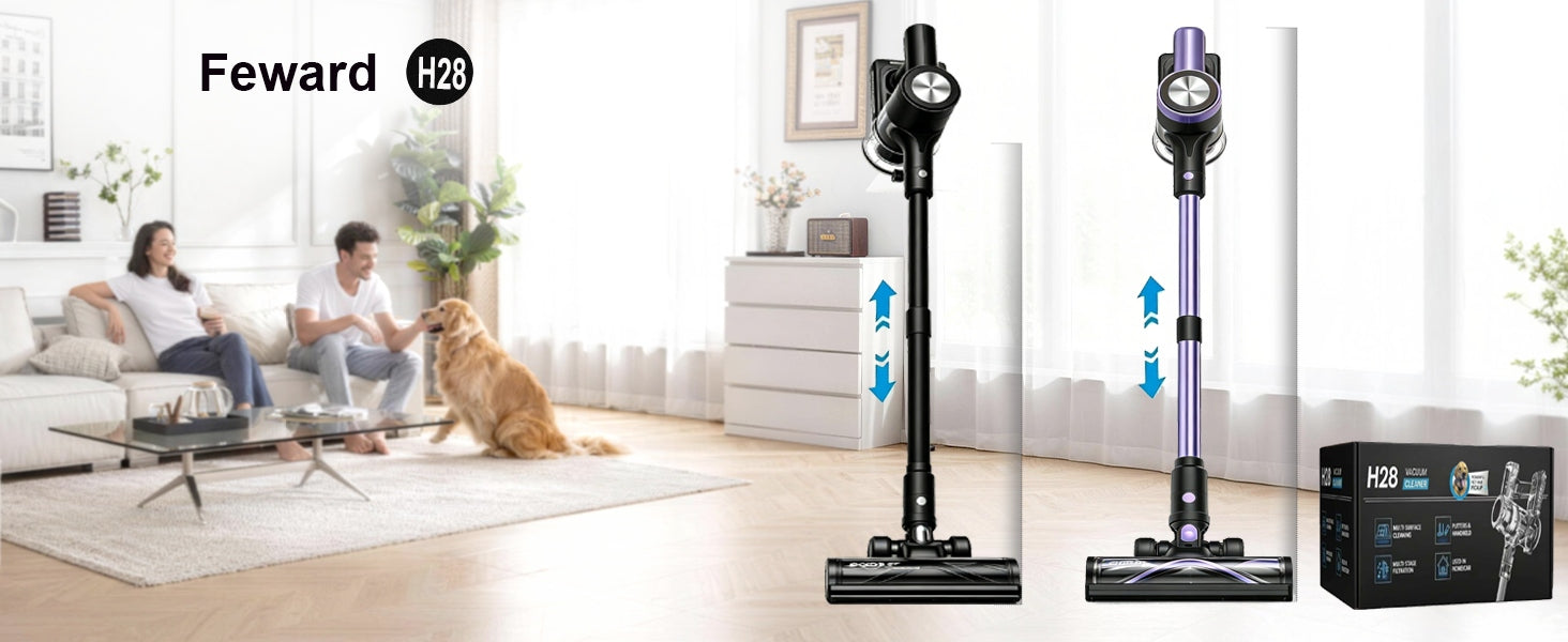 Cordless Upright Handheld Vacuum Cleaner Feward H28 500w 46KPA Dominant color black