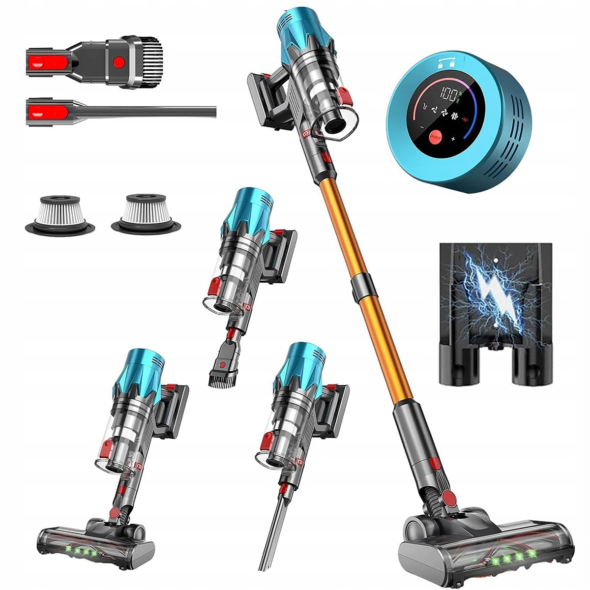 Cordless Upright Vacuum Cleaner 550W 55KPA 40min, LED,1.5L Model 6953133272735