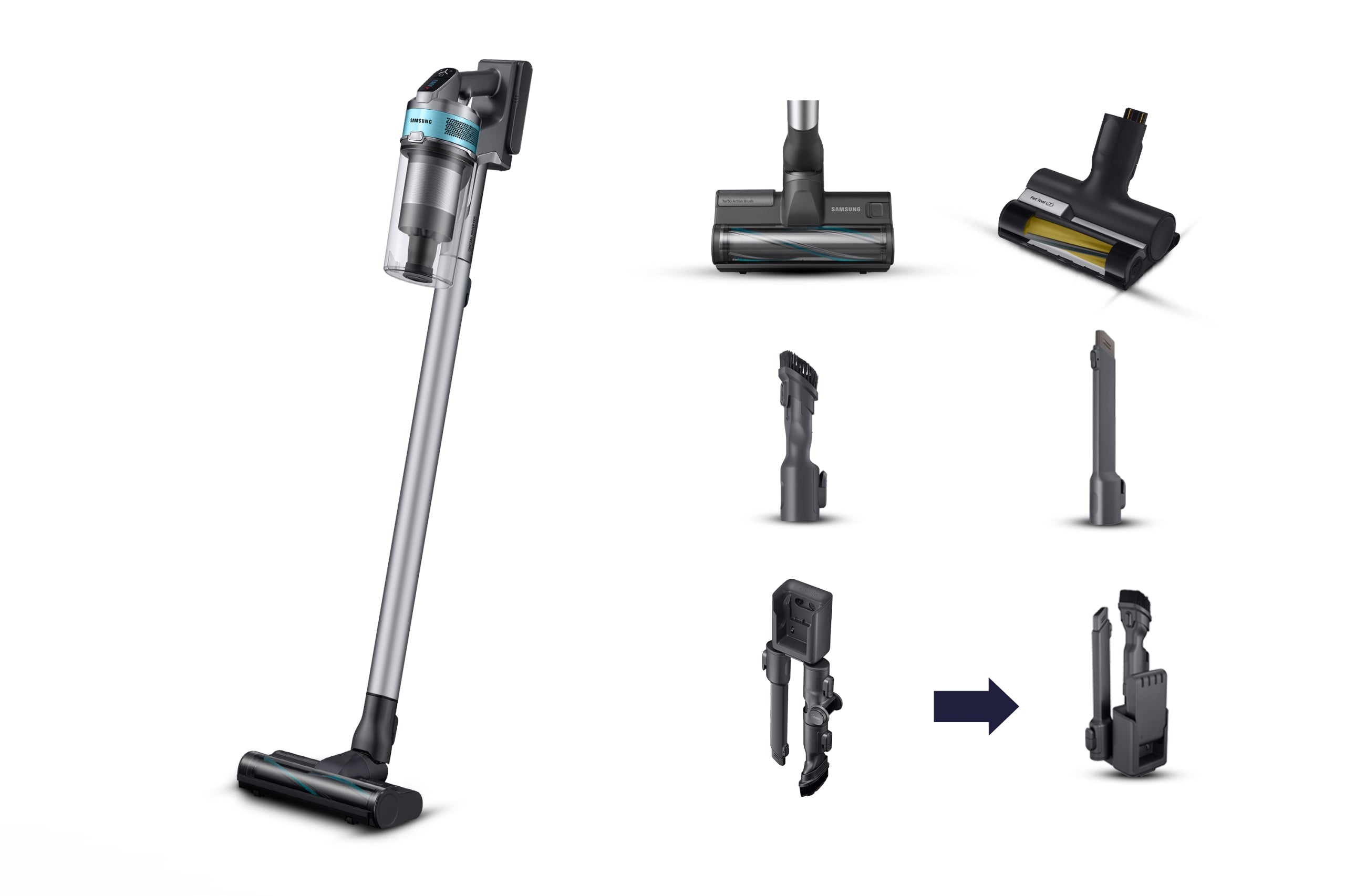 Cordless Upright Vacuum Cleaner Samsung VS20B75AGR1 Jet 75E Pet Manufacturer code VS20B75AER1