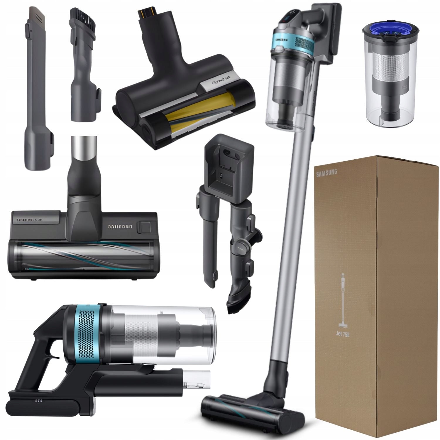 Cordless Upright Vacuum Cleaner Samsung VS20B75AGR1 Jet 75E Pet