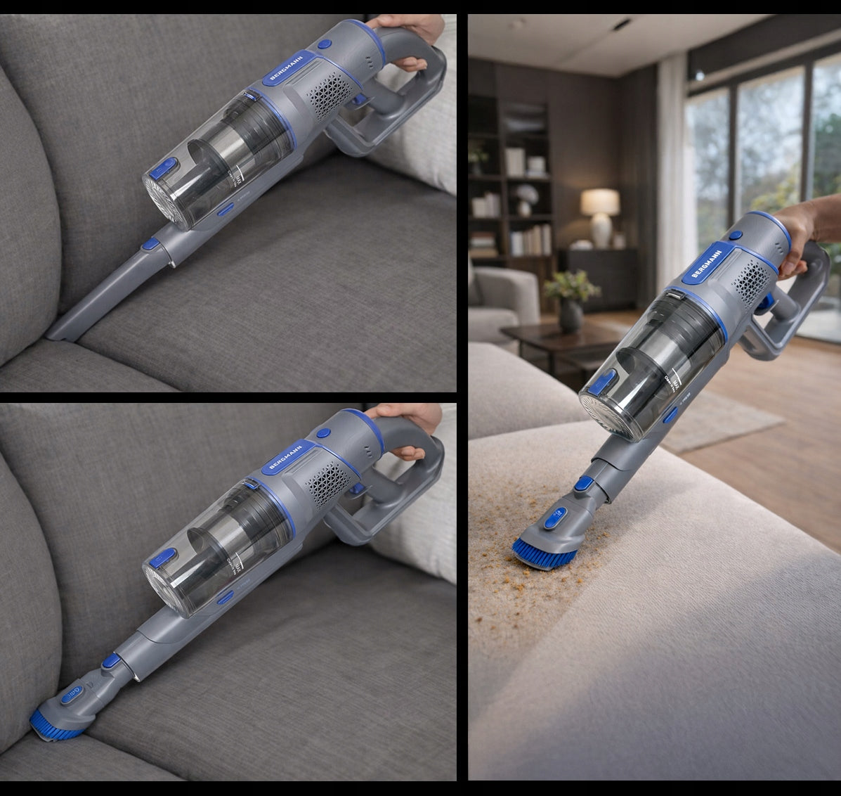 Cordless Vertical Vacuum Cleaner BERGMANN HAX 121 450W LED Electrobrush Brand Bergmann