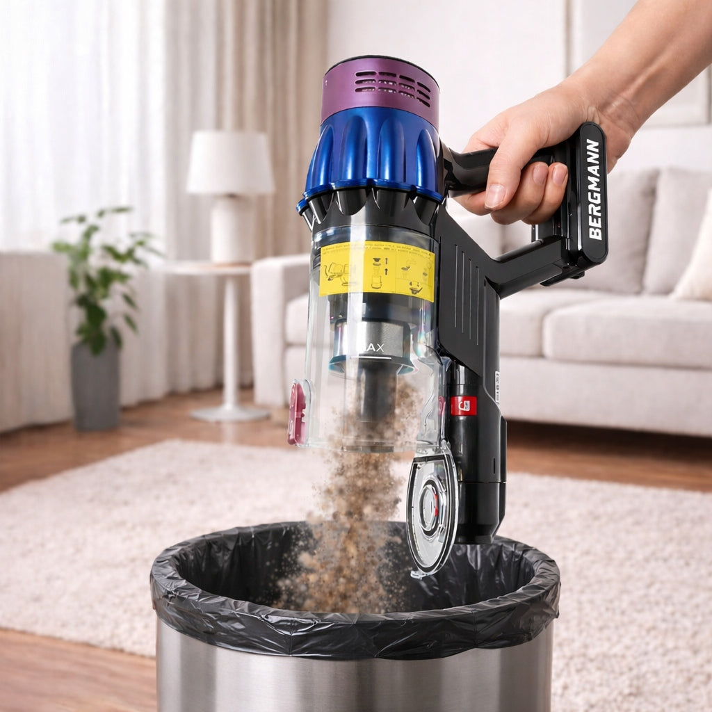 Cordless Vertical Vacuum Cleaner BERGMANN PUX 728 650W LED Electrobrush Packaging status original